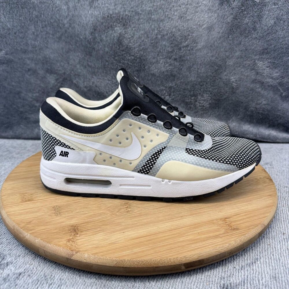 Nike Air Max Zero Shoes Boys Size 6.5Y Black Mesh Sneakers 881224-001 No Laces